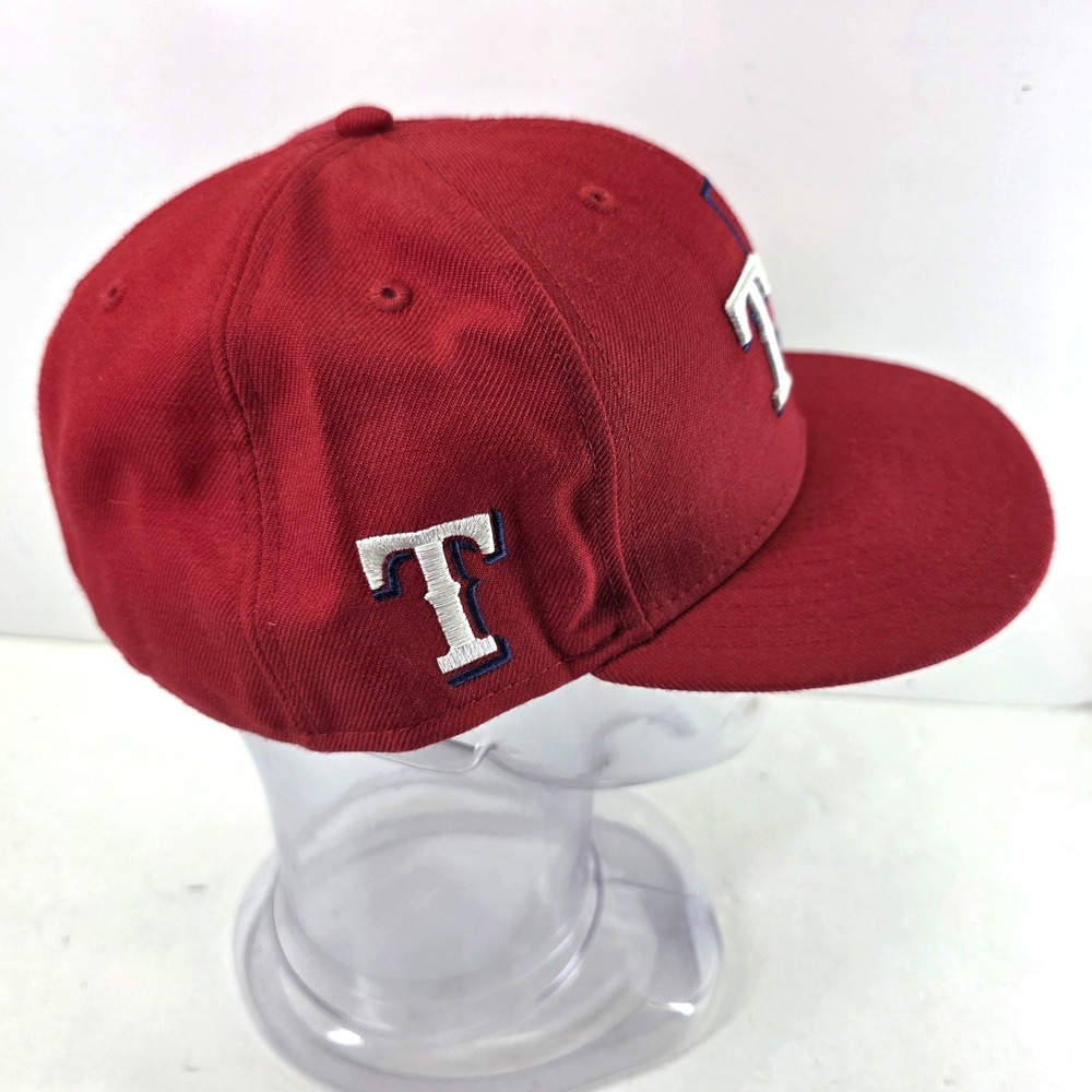Texas Rangers Red Snapback Hat Texas State Outline Adult Size 8, MLB New Era 59 - Picture 4 of 12
